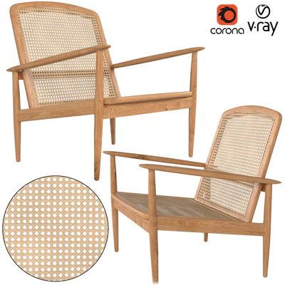 Zara Home TEAK AND RATTAN ARMCHAIR — Ver 1