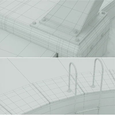Swimming pool with waterfall — Ver 2