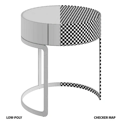 Light Luxury Circle Marble Bedside GG42 — Вид 3