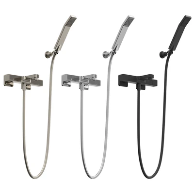 Thermostatic bath faucet with shower set Cisal Cubic — Ver 1