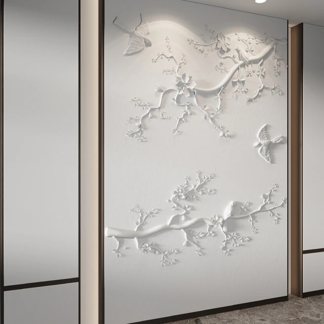 Bas-relief Branches Birds — Descargar