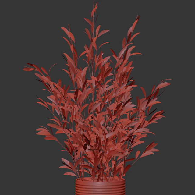 Olive stems in simple glass ribbed vase — Download