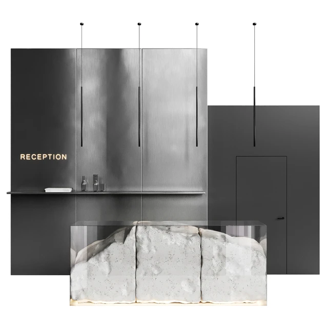 Reception desk natural rock 3 — Скачать