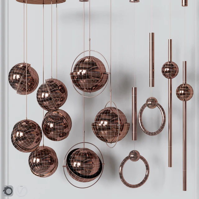 Four Pendant Lights amazing set vol.22 — Скачать