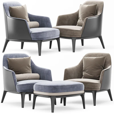 Poliform Jane Armchair Jane Footstool — Вид 1