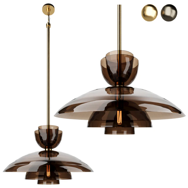 Blom Amber Glass Cloche Grand Pendant RH — Скачать