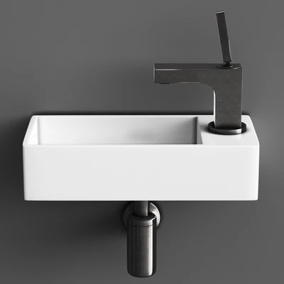 washbasin WeltWasser Aisbach &  faucet Hansgrohe Axor Citterio — View 3