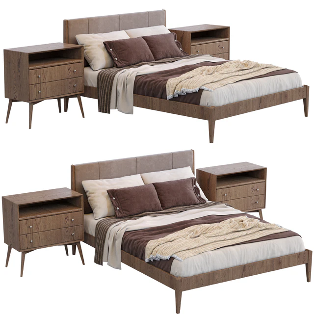 Modern Wood Bed By West Elm — Descargar
