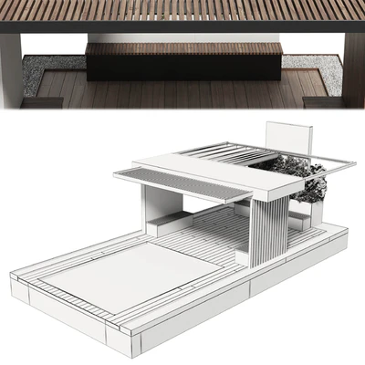 Landscape Furniture with Pergola and Roof garden 20 — Вид 3