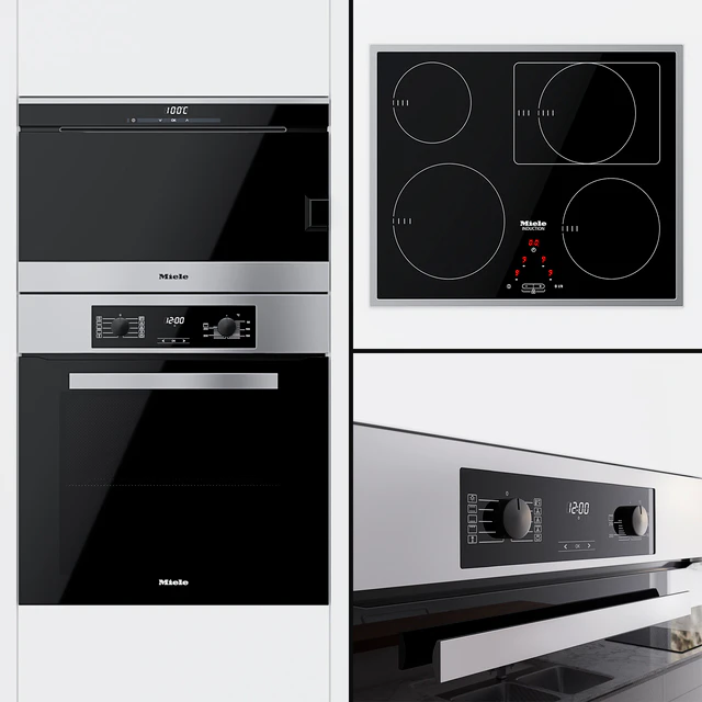 Miele - духовой шкаф H 2265 B Active, пароварка DG 6030 и варочная поверхность KM 6117 — Скачать