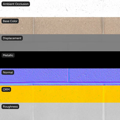smooth running cinder concrete wall texture beige — View 2