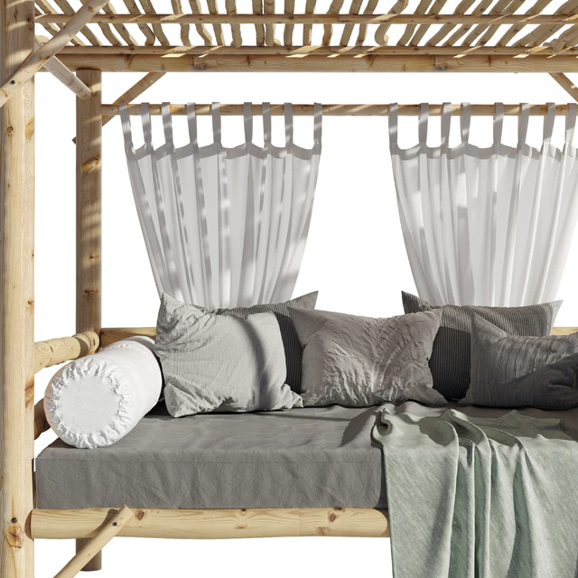 Landscape furniture with pergola and roof garden 04 — Скачать