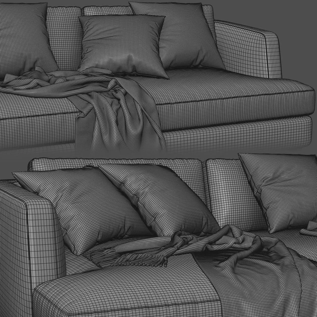 Flexform Barret Chaise Longue Sofa — Скачать