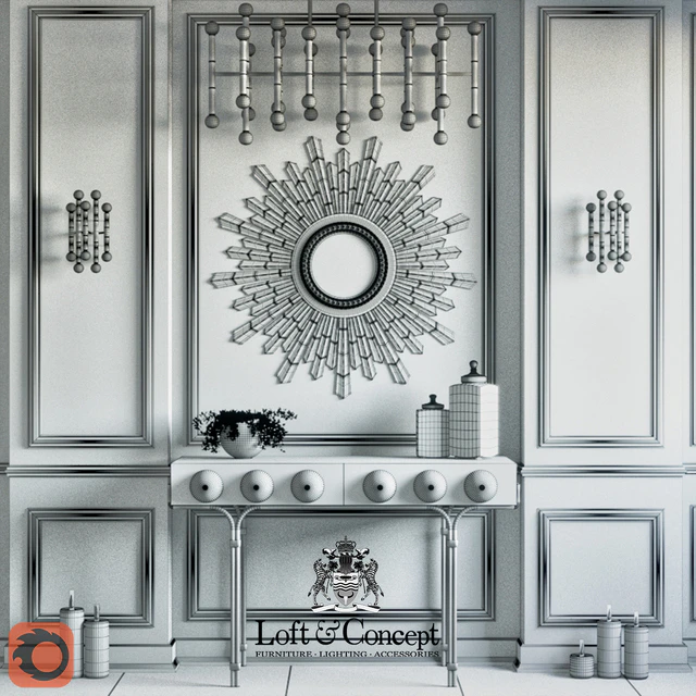 Console and mirror Set — Скачать