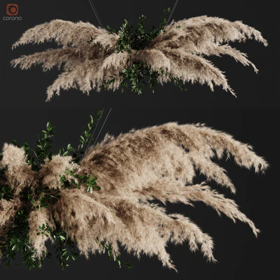 Pampas grass chandelier 01 — Вид 1