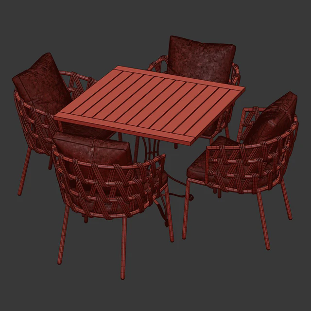 Outdoor garden furniture set v01 / Furniture set — Descargar