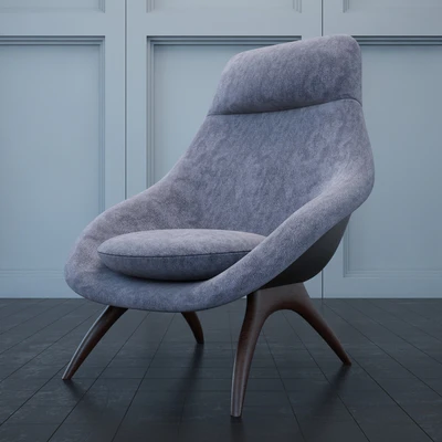 Nutwood and Plastic Frame Gemini Lounge Chairs for Lurashell — Descargar
