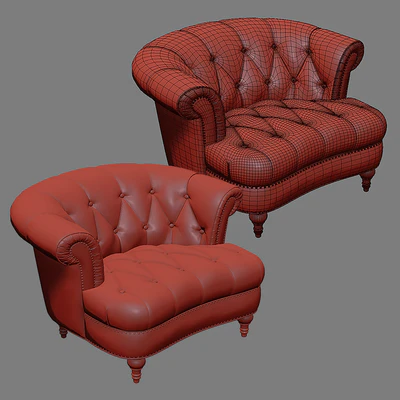 LA ROSA TUFTED Accent Armchair — Ver 2
