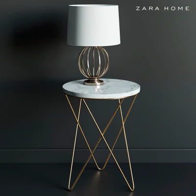 Журнальный столик и лампа ZARA home — Скачать
