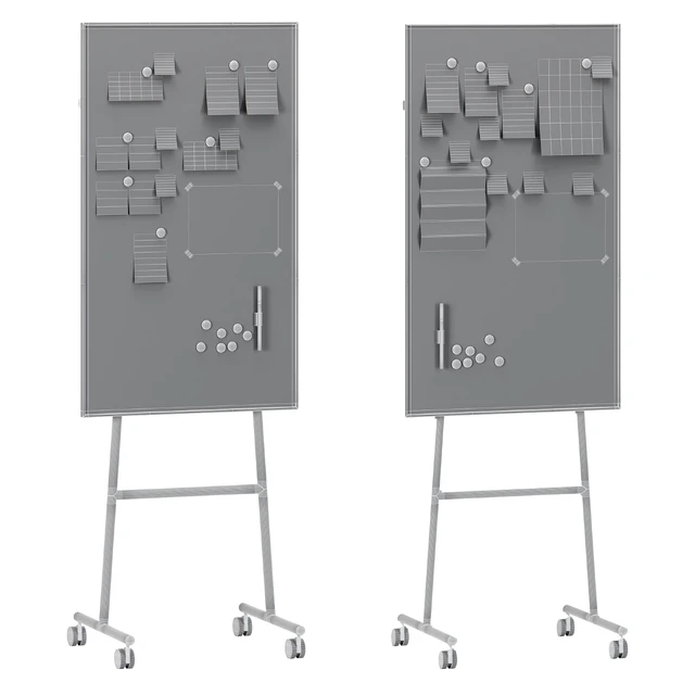 Lintex One Whiteboards with a black or white stand — Descargar