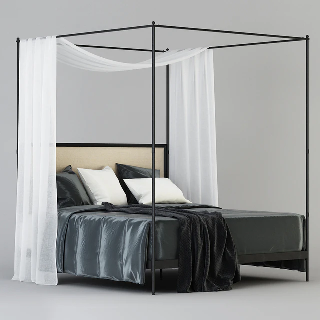 RH 19TH С FRENCH IRON CANOPY BED — Скачать