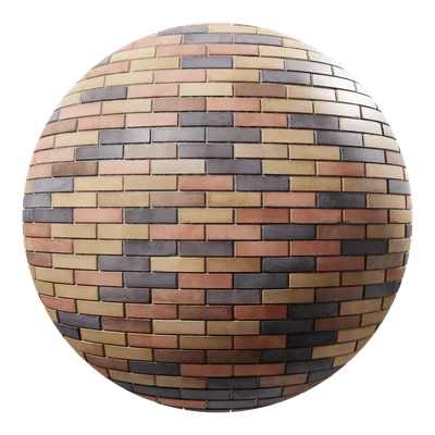 sandfaced running bond brick wall texture multicolored — download