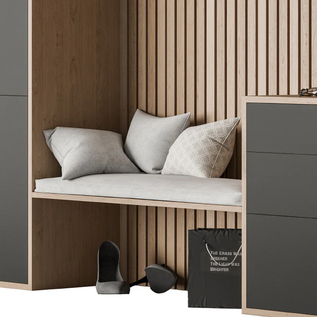 Hallway 11- Wood and Black Set — Скачать