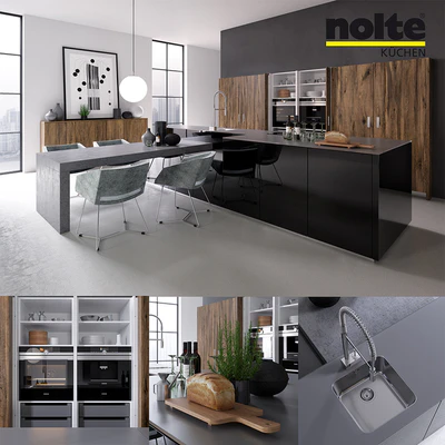 Kitchen NOLTE Legno (vray GGX, corona PBR) — Ver 1