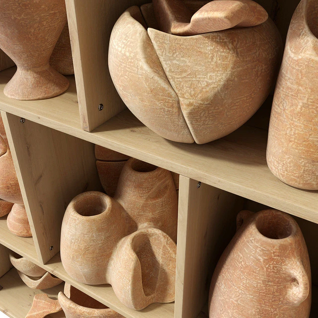 Dishes old clay splinter decor n1 / Старая обломочная посуда из глины — Скачать