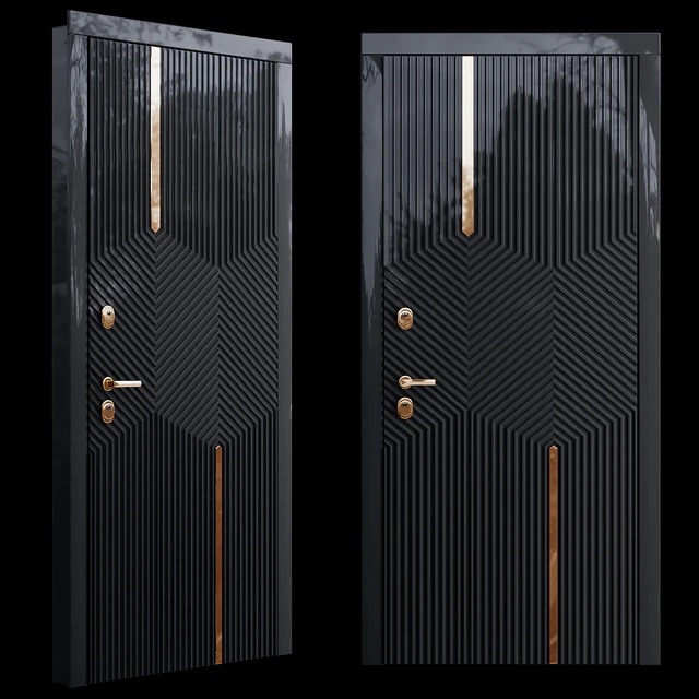 Art deco black front door — Descargar