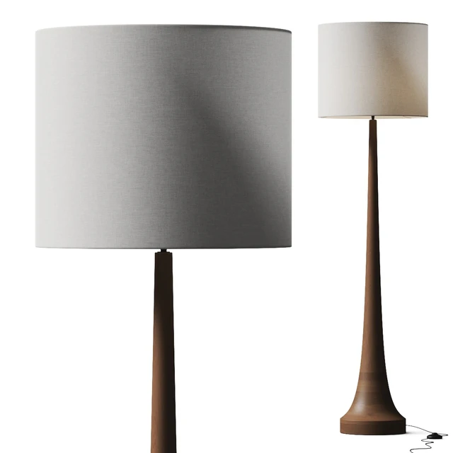 Rose and Gray Mango Wood Floor Lamp — Descargar