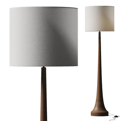 Rose and Gray Mango Wood Floor Lamp — Ver 1