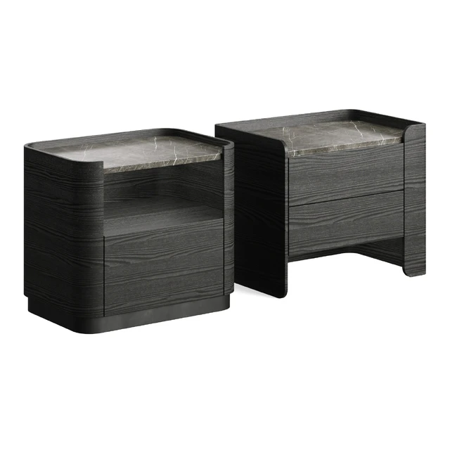 Echo Wood Bedside Table Lux Lucia Casa — Descargar