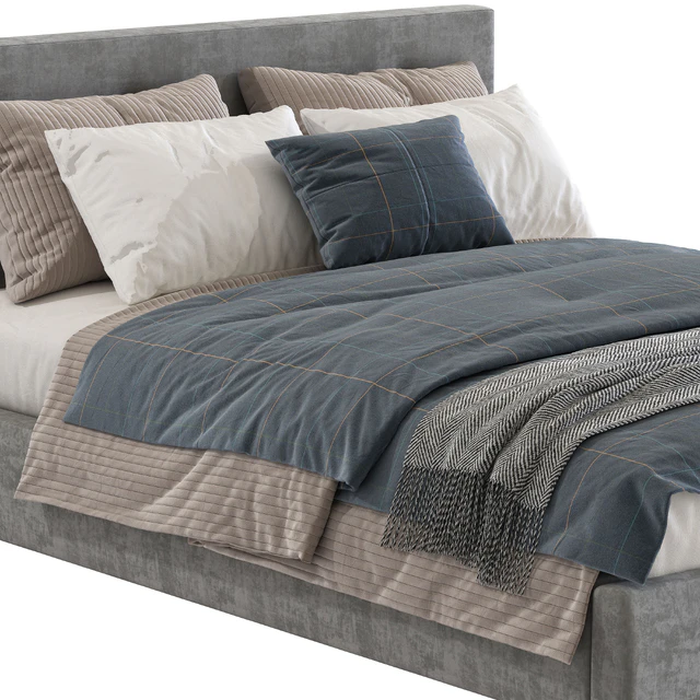 Bed Cushy Upholstered Platfrom Bed — Descargar