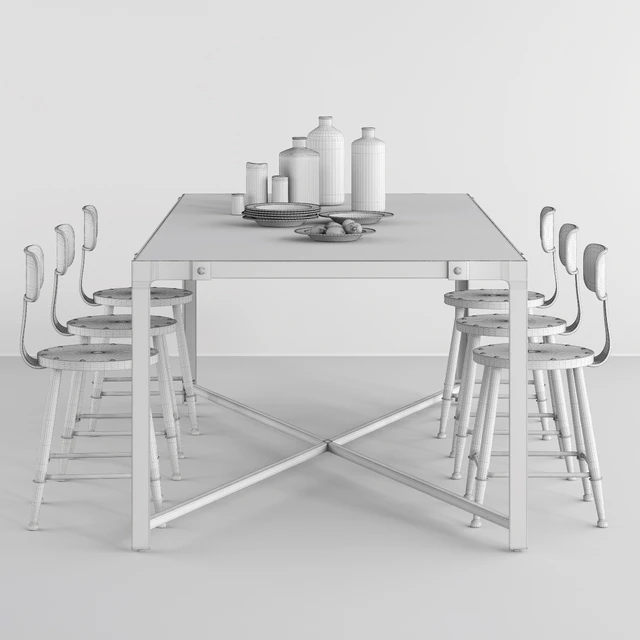 POTTERYBARN  DINING TABLE AND LOFT MINI CHAIR — Скачать