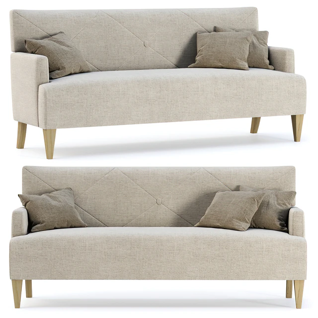 HBF Brentwood Sofa with button back / Triple sofa — Descargar