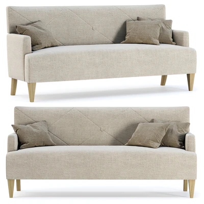 HBF Brentwood Sofa with button back / Triple sofa — Ver 1