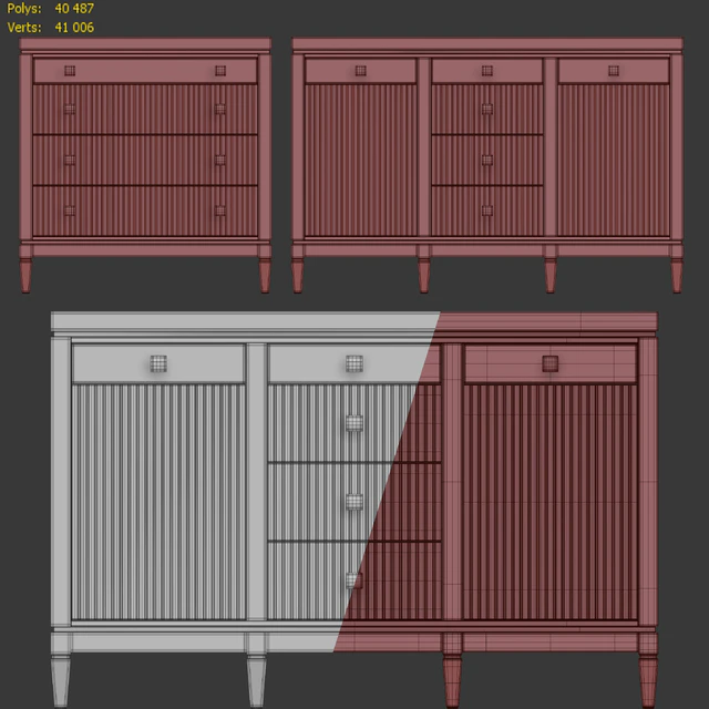 Chest of drawers buffet Foxtrot Siver Dresser sideboard — Descargar