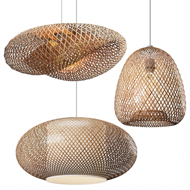 Set of Wicker lamps #4 — Скачать