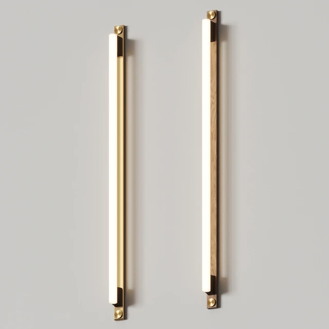 Asaf Weinbroom Linestra 110 Oak & Brass Wall Lamps — Скачать