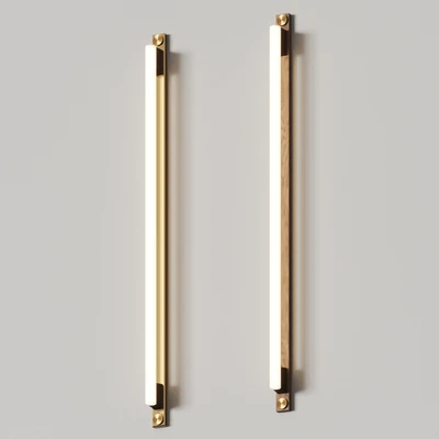 Asaf Weinbroom Linestra 110 Oak & Brass Wall Lamps — Вид 1