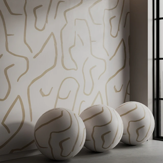BELARTESTUDIO Murals Seamless set Artistic Lines — Скачать