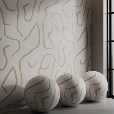 BELARTESTUDIO Murals Seamless set Artistic Lines — Вид 2