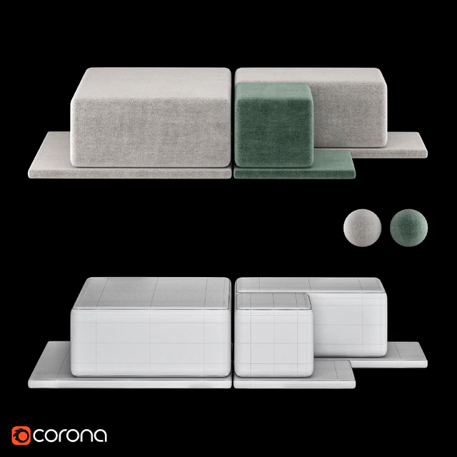 COAST  Woo Furniture | Модульный пуф — Скачать
