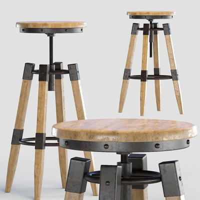 BY-lYJ Bar Stool Industrial Vintage Metal Cast Chic Tractor Seat Kitchen Metal Bar Stools — Вид 1