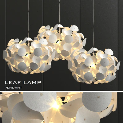Leaf white pendant — Ver 1