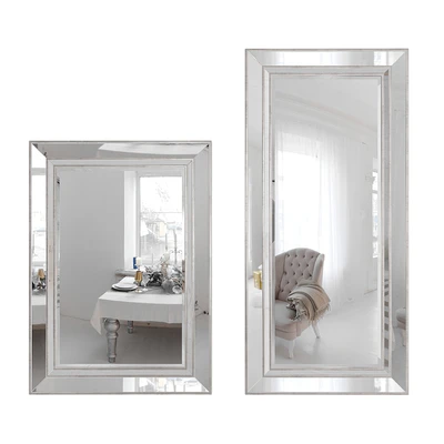 Зеркало настенное и напольное Marlena Antiqued Glass Frame Mirror by Pottery Barn — Вид 1