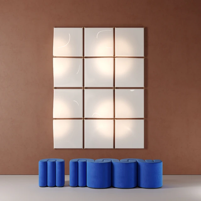 Adel bench and pouf by Baxter — Descargar