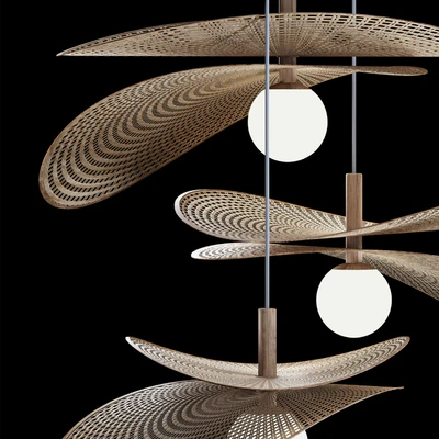 Luciole Rattan Pendant Light by La Vie — Ver 3