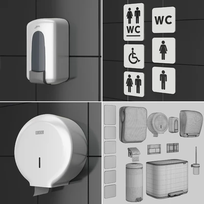 Аксессуары для санузла set 73 White (Grohe, Jofel, Brabantia, BXG, Katrin, Viega) — Вид 2